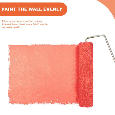 No Sweat Pro Level Mini Paint Roller Brush Kit For Detail Trimming Door Frames Baseboards And Walls Super Smooth Finish showing paint application