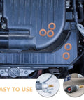 Copper Gasket Washers Kit For Automotive Plug Fittings shown on engine with flat ring seals for easy repairs