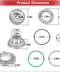 High Performance Corvette Servo Piston Kit Upgrade dimensions for TH700R4 4L60 4L60E 4L65E, GM Corvette Style 1982 On