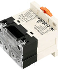 Heavy Duty General Purpose Relay RGF2BD740L 25A 200-240VAC Coil with LED indicator and protection cover on 35mm DIN rail mount.