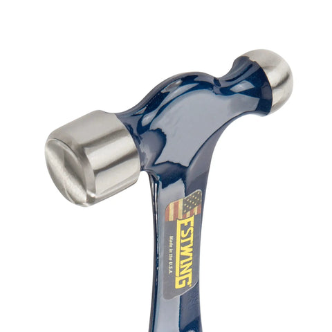 Ball Peen Hammer 12 Oz Pro Grade Metalworking Tool With Forged Steel Construction And Shock Reduction Grip USA Made