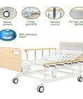 Fully Electric Hospital Bed For Home Use With Premium Mattress And Built In Guardrails Hi Low Adjustable Bed 16 To 28 Inch