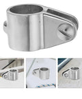 22mm Stainless Steel Bimini Top Jaw Slide Connector For Boats And Patios, Corrosion Resistant Marine Hardware, mounted on boat rail