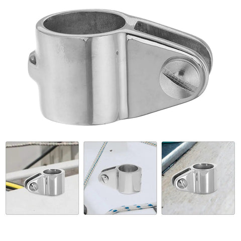 22mm Stainless Steel Bimini Top Jaw Slide Connector For Boats And Patios, Corrosion Resistant Marine Hardware, mounted on boat rail