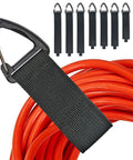 Eight Piece Heavy Duty Cable Organizer Set For Garage And Workshop Storage With Durable Straps Holds Cables Hoses And Ropes