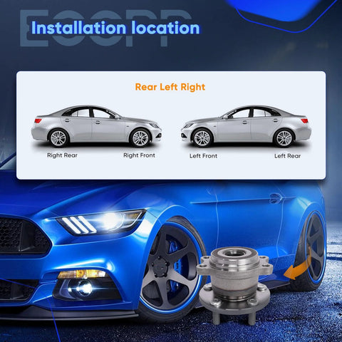 2 Pack Rear Wheel Hub Bearing Assembly For Subaru Outback And Legacy 2005 2006 2007 2008 2009 With ABS AWD 5 Lug OE 512293 Left And Right
