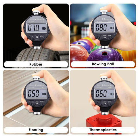 Portable Digital Hardness Tester 0 To 100 HD Shore D Durometer With Large LCD Display For Rubber Tires Plastics Thermoplastics Flooring And Bowling Balls Data Hold Zero Calibration Button Boss Level Accuracy Easy No Brainer To Use. for rubber, bowling balls, flooring, thermoplastics