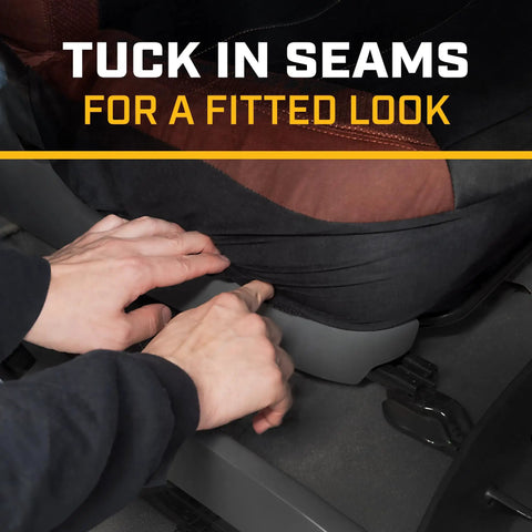 Installation of MeshFlex Automotive Seat Covers For Cars Trucks And SUVs Beige Front Seat Covers with Durable Mesh Back