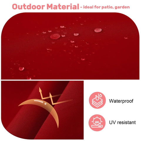 Close-up of red waterproof and UV-resistant fabric for Egg Chair Cushion Replacement For Hanging Chairs Outdoor Waterproof Cover Cushioned Wicker Hammock Swing Pad For Patio Thick Plush Comfort With High Elastic Filling And Breathable Shredded Foam Red.