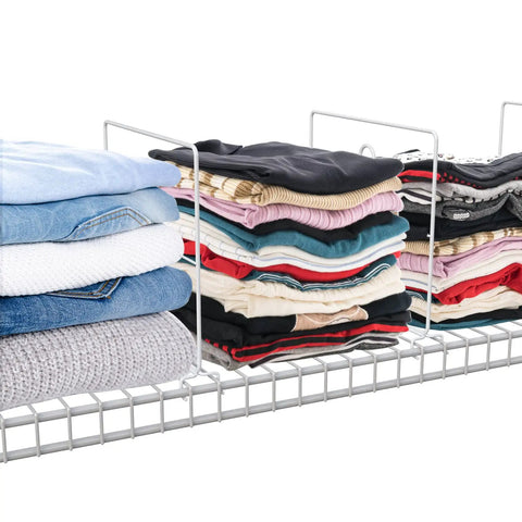 Eight Pack Heavy Duty Wire Shelf Dividers To Keep Your Closet Space Square And Spotless No More Topple Junk Slick Steel Rack Separators Killer Picks For Kitchen Cabinets Bedrooms And Home Office Storage