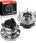 Two Pack Rear Wheel Bearing And Hub Assembly With ABS For Hyundai And Kia 5-Lug, packaging and product view