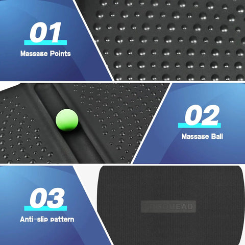 One Inch Thick Anti Fatigue Kitchen And Standing Desk Mat With Massage Ball And Massage Points Non Slip All Day Comfy Floor Mat For Feet Office And Home Black 17 By 28 By 1 Inches showing massage ball and points