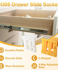 Rock Solid One Inch C Shaped Drawer Slide Socket Set Built Like A Tank For Hassle Free Rv Camper Cabinet Upgrades With Smooth Glide Action And Heavy Duty Plastic Hardware Support with durable plastic brackets.