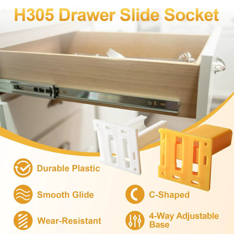 Rock Solid One Inch C Shaped Drawer Slide Socket Set Built Like A Tank For Hassle Free Rv Camper Cabinet Upgrades With Smooth Glide Action And Heavy Duty Plastic Hardware Support with durable plastic brackets.