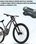 10 Pack Bike Chain Master Links For Bicycle Repair Kit Heavy Duty Carbon Steel Roller Chain Connectors Missing Link Replacement For Single Speed Bikes And Mini Bikes shown beside mountain bike
