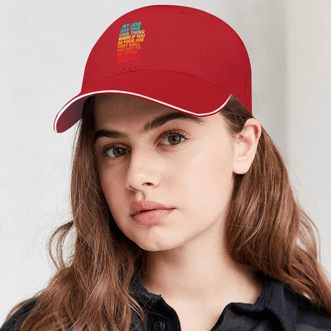 Everyday Dope Baseball Hat For Women Breathable Red Cap With Bold Front Artwork Adjustable Buckle Closure One Size Fits Most