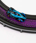 Infinity HO Slot Racing Set With Upgraded Controllers, Realistic Handling And Tune Up Kit, blue slot car on curved track