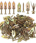 Heavy Duty Self Drilling Drywall Anchors And Screws Kit With 50 Pieces For Quick Secure Hollow Wall Mounts Deep Thread Design Delivers Strong Holds In Drywall And More Large Capacity Expansion Set For DIY Projects, 50-piece metal drywall anchors and screws