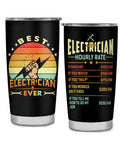 Electrician Gift For Men 20oz Travel Coffee Tumbler Mug With Meaningful Script Electrical Engineer Gift For Dad Husband Son Coworker Christmas Birthday International Electrician Day