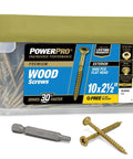 All-Purpose Exterior Wood Deck Screws For Outdoor Projects Size Ten By Two And A Half Inches Bronze Epoxy Coated For Rust Resistance