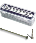 50 Pack 10 Inch Structural Wood Screws Size 14 By 10 Beefy Heavy Duty Exterior Timber Screws With Green Anticorrosion Coating Washer Head Rust Resistant Hex Socket Included For Exterior Projects