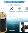 Flo Torq II Hub Kit Replacement For Mercury Outboard Motors 60 300 HP with diagram of components and propeller.