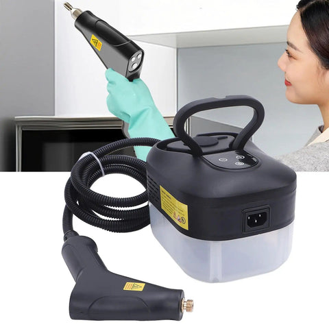 Woman using All Purpose Portable High Temperature Steam Cleaner For Home And Auto Cleaning High Pressure Steamer Versatile Steam Machine