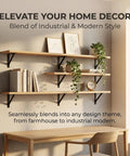 Wooden shelves mounted with triangular iron shelf brackets 10 pack for home repair and cabinet corner support