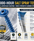600 Pcs Size 8 Pocket Hole Screws 2-1/2 In Exterior Blue Coated For Weather-Resistant Outdoor Projects