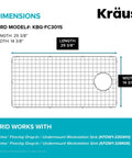 Stainless Steel Bottom Grid For 33 Inch Turino Drop In Undermount Fireclay Kitchen Sink Fits KFDW1-33GWH And KFDW1-33MGR