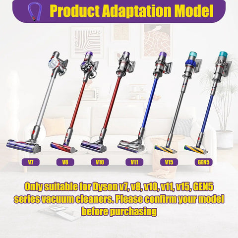 Dyson Compatible Vacuum Crevice Cleaning Attachment Kit With A 34 Inch Bendable Hose For V7 V8 V10 V11 V15 Gen5 vacuum models