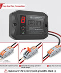 Hardwired 12V Propane Gas Detector For Camp Rig And Travel Trailer With Flush Or Surface Mounts 5 Year Run Time showing installation instructions.