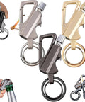 Infinity Lighter Keychain Multitool Fire Starter Bottle Opener Waterproof Reusable EDC Tool for Camping and Outdoors in silver, gold, black colors