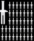 Nylon Nail Drive Anchors 50 Pack White Truss Nail Drive Anchors Three Quarters By One Quarter Inch for household use