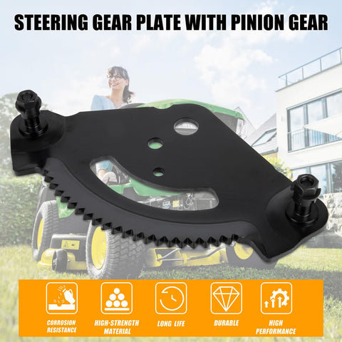 Steering Gear Plate With Pinion Gear Replaces 7171550F 7171550 7171554 on tractor background