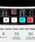 Smart control panel of Fully Automatic Portable Washing Machine With Built In Drain Pump And Hands Free Spin Cycle displays settings.