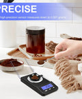 Ultra Precise 50g Digital Scale With 0.001g Readings for weighing coffee beans in kitchen setup