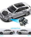 Front Wheel Bearing Hub Assembly Direct Drop-In Fit 5-Lug Fits Hyundai Palisade 2020-2024 Santa Fe 2019-2024 Carnival 2022-2024