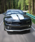 Front Bumper Lip For 2010-2013 Chevrolet Camaro V6 SS Style Unpainted Black PU Front Lip Finisher Under Chin Spoiler on car