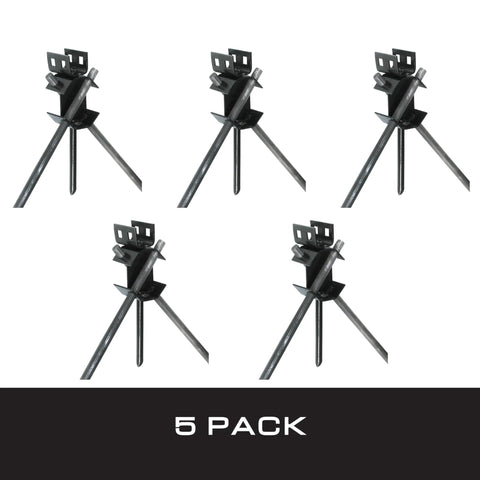 Five Cross Drive Rock Anchor 59110N units with 30 inch rods for solid rock installation, black painted finish, shown in a pack.