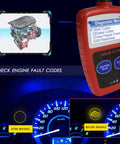 OBD2 Scanner For Cars Universal OBDII CAN Diagnostic Tool Read And Clear Check Engine Light Fault Codes, device in car