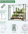 Portable Mini Greenhouse For Indoor And Outdoor Use With Thick PE Cover And Clear Panels Durable Garden Shelter 47.2x31.5x47.2"