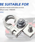 Premium Built Tough Positive Battery Terminal Connector For Genesis G80 G90 2015 2020 Galvanized Copper close-up image.
