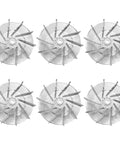 Plastic Impeller Motor Fan Replacement For Eureka Sanitaire 12988 Vacuum Cleaners, 6 Pack, shown in a front view.