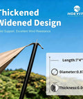 14.5x11 Feet Camping Tarp With Poles And Retainer PU9000Mm Waterproof 210D Oxford Cloth Canopy Shelter setup with pole details