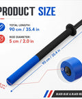 2 Pack Foam Swords 35 Inch Padded Bokken Samurai Swords For Cosplay Prop And Sparring Training, showing 35.4 inch length, 2 inch diameter