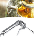 Handheld 120cc Grease Gun For Industrial Equipment Maintenance And Manual Lubrication, Chrome Plated Metal Pro Grade Workhorse