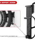 Swivel Bike Storage Rack For Tight Spaces, Adjustable Wall Mounted Garage Bike Rack showing base support and bike wheel detail