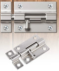 Heavy Duty Door Slide Latch Lock With 3 Inch Barrel Bolt In Brushed Nickel Finish For Privacy And Security Solid Steel Construction
