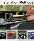 Installation methods for 8 Piece Quick Release Shovel Holder Kit For Trucks And SUVs Fits Roof Rack Crossbars 1 To 1.5 Inch